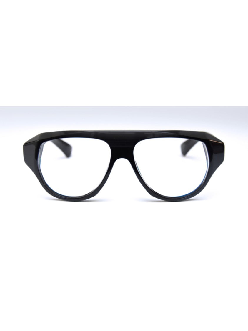 Kiurv Bold Geometric Black Acetate Optical Frames