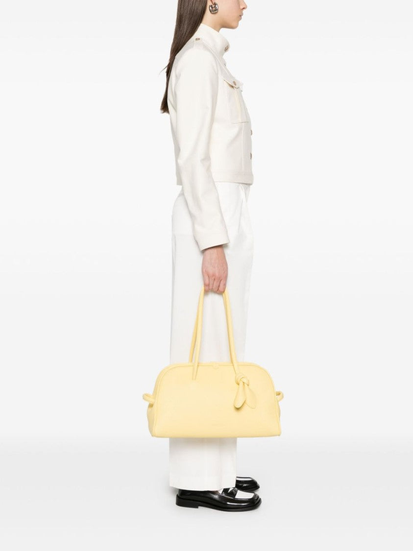 Jacquemus Textured Yellow Calfskin Handbag