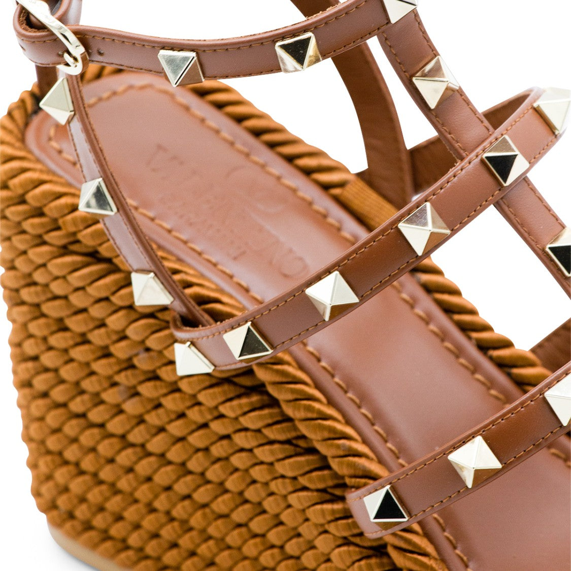 Valentino Garavani Wedge Sandals With Textured Rope Sole