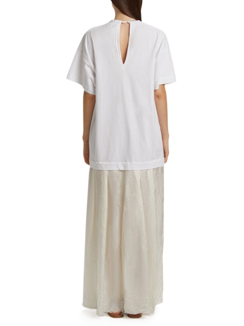 Phisique Du Role Relaxed Cotton Jersey Maxi Dress With Viscose Skirt