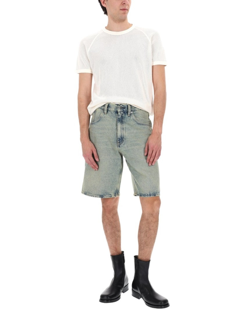 Sunflower Wide Fit Cotton Distressed Denim Shorts