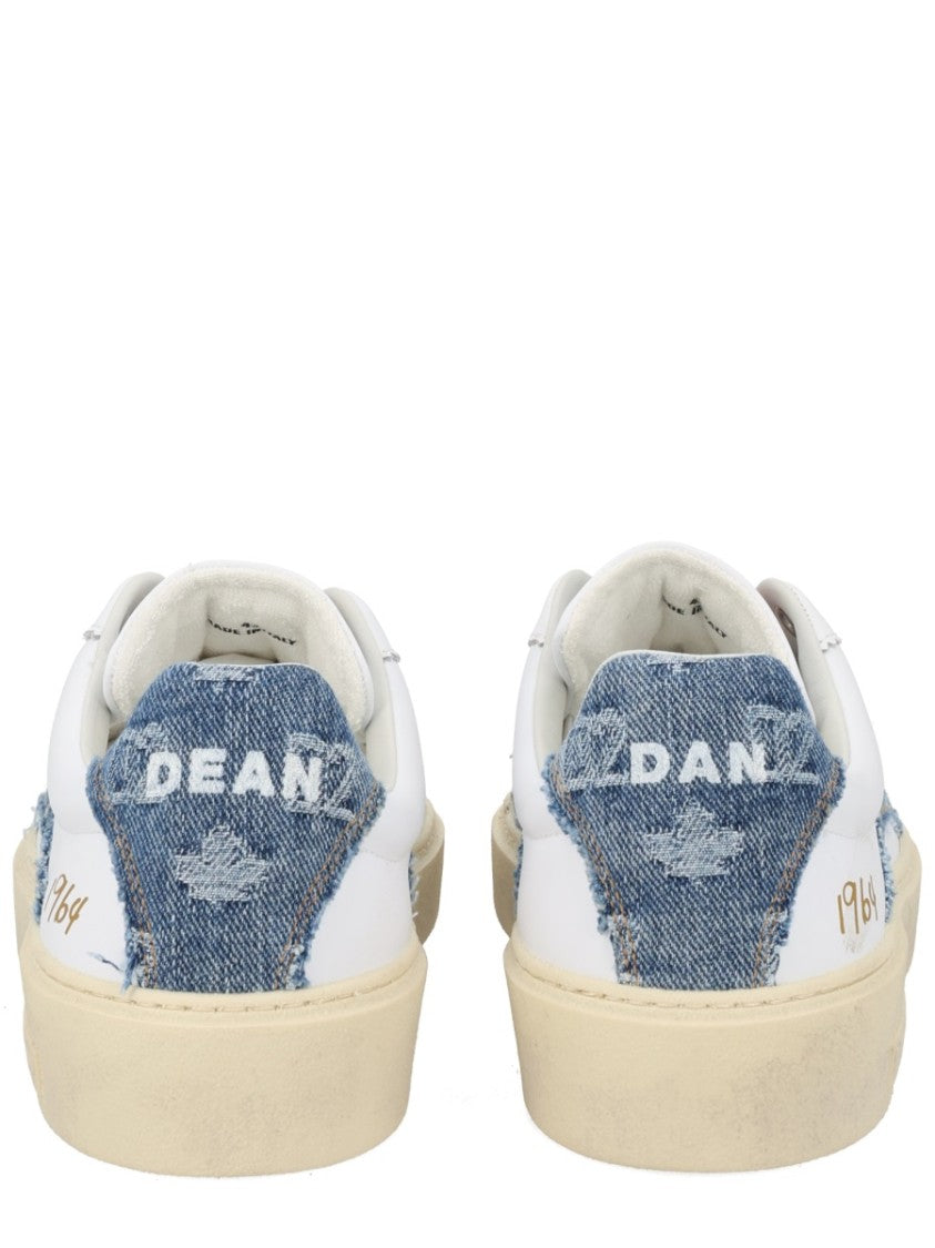 Dsquared2 Rider Leather Denim Accents Sneakers