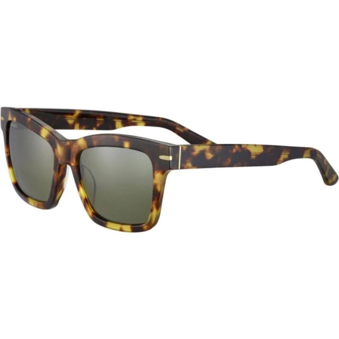 Serengeti Winona Tortoiseshell Square Frame Sunglasses With Dark Rectangular Lenses