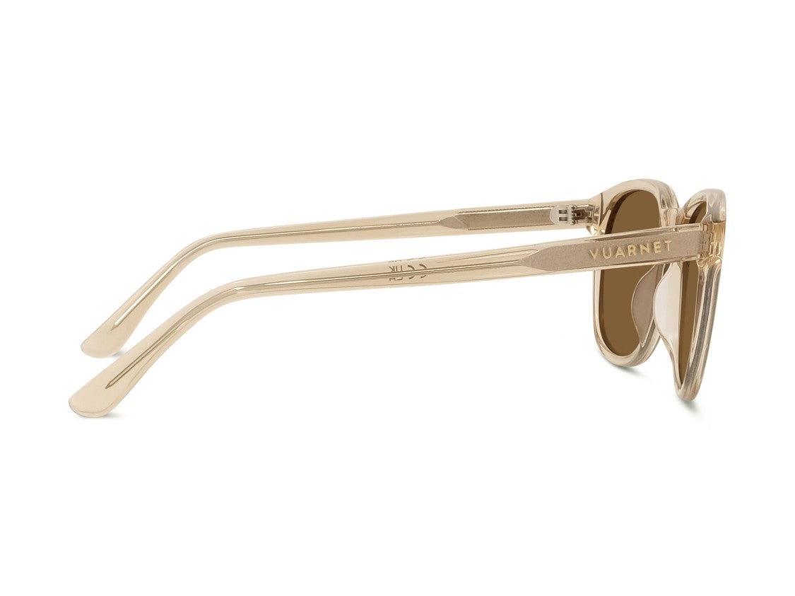 Vuarnet Brown Vu40011i Translucent Round Acetate Sunglasses