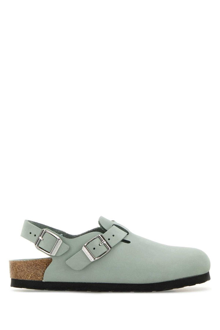 Birkenstock Mint Green Suede Tokyo Slippers