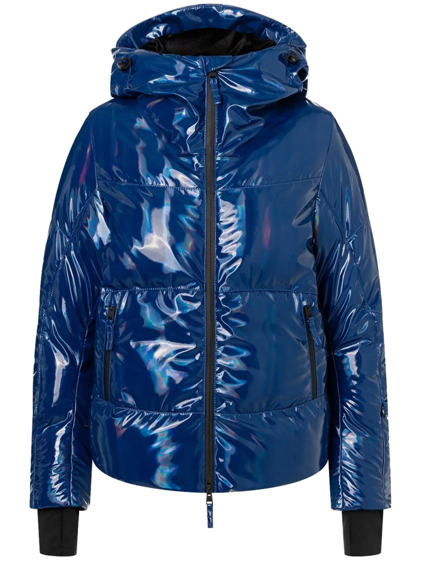 Jet Set Blue Rosalia Iridescent Quilted Jacket