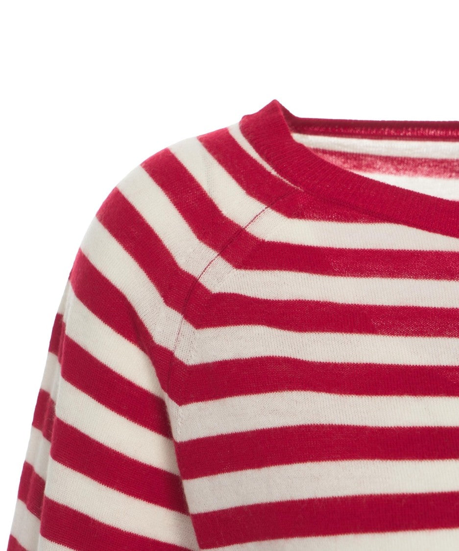 Liu Jo Red Wool-Cashmere Pullover With Cut-Outs