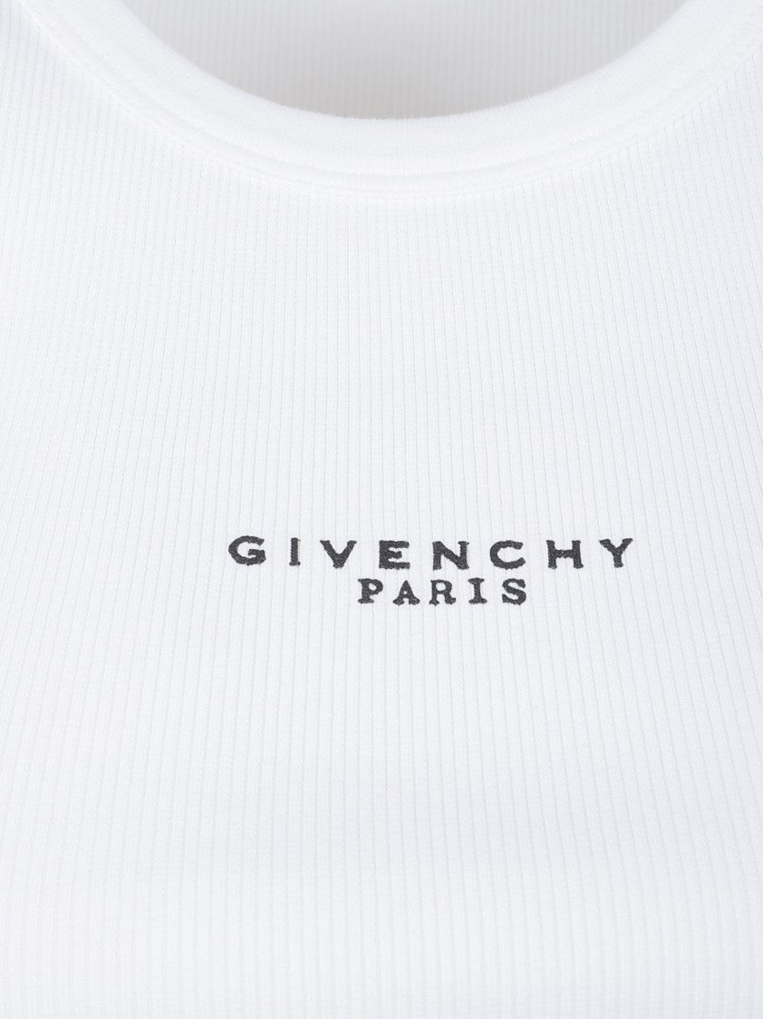 Givenchy Ribbed Cotton Crew Neck Top