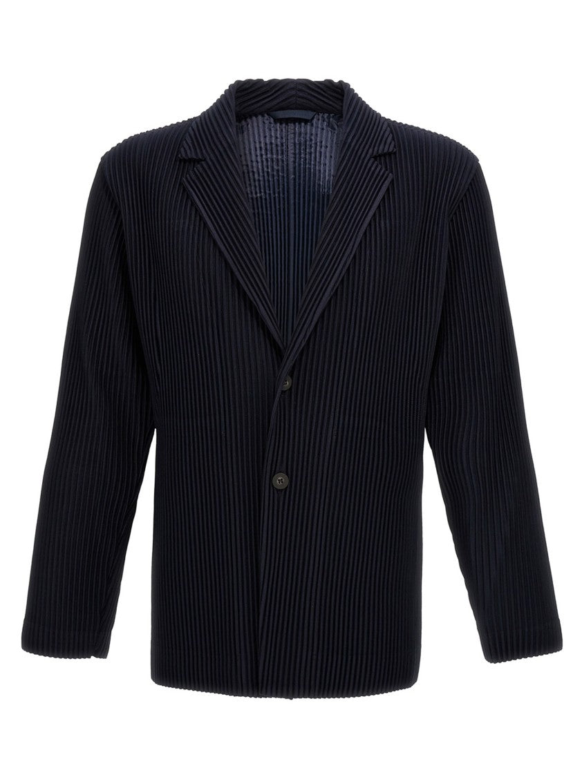 Homme Plissé Issey Miyake Single-Breasted Pleated Blazer