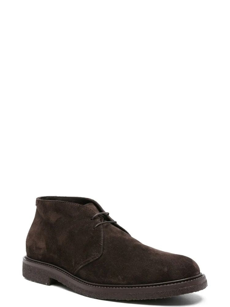 Henderson Brown Clark Matte Finish Suede Ankle Boots