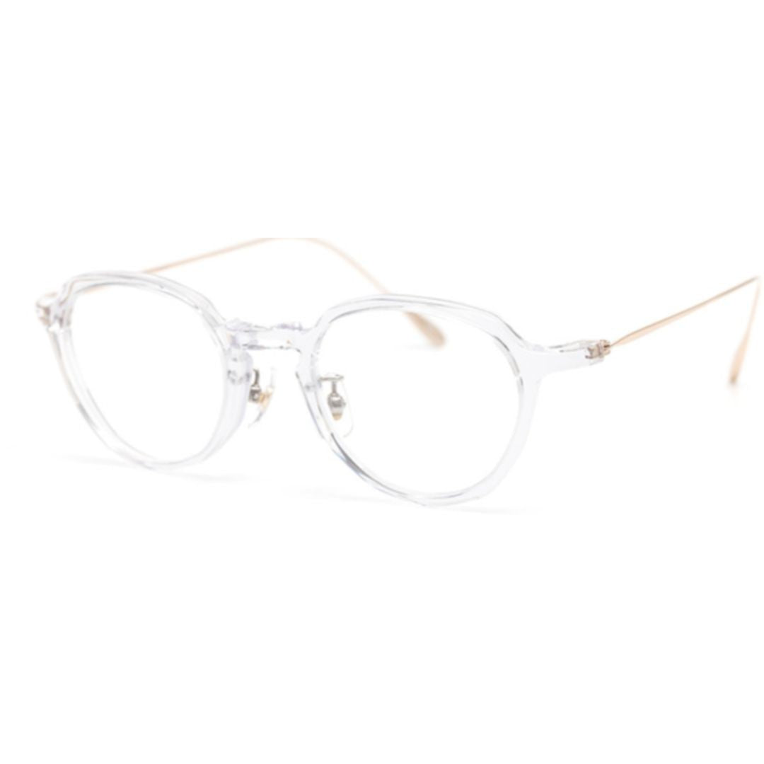 Factory900 Rf-311 Transparent Round Frame Eyeglasses With Keyhole Bridge
