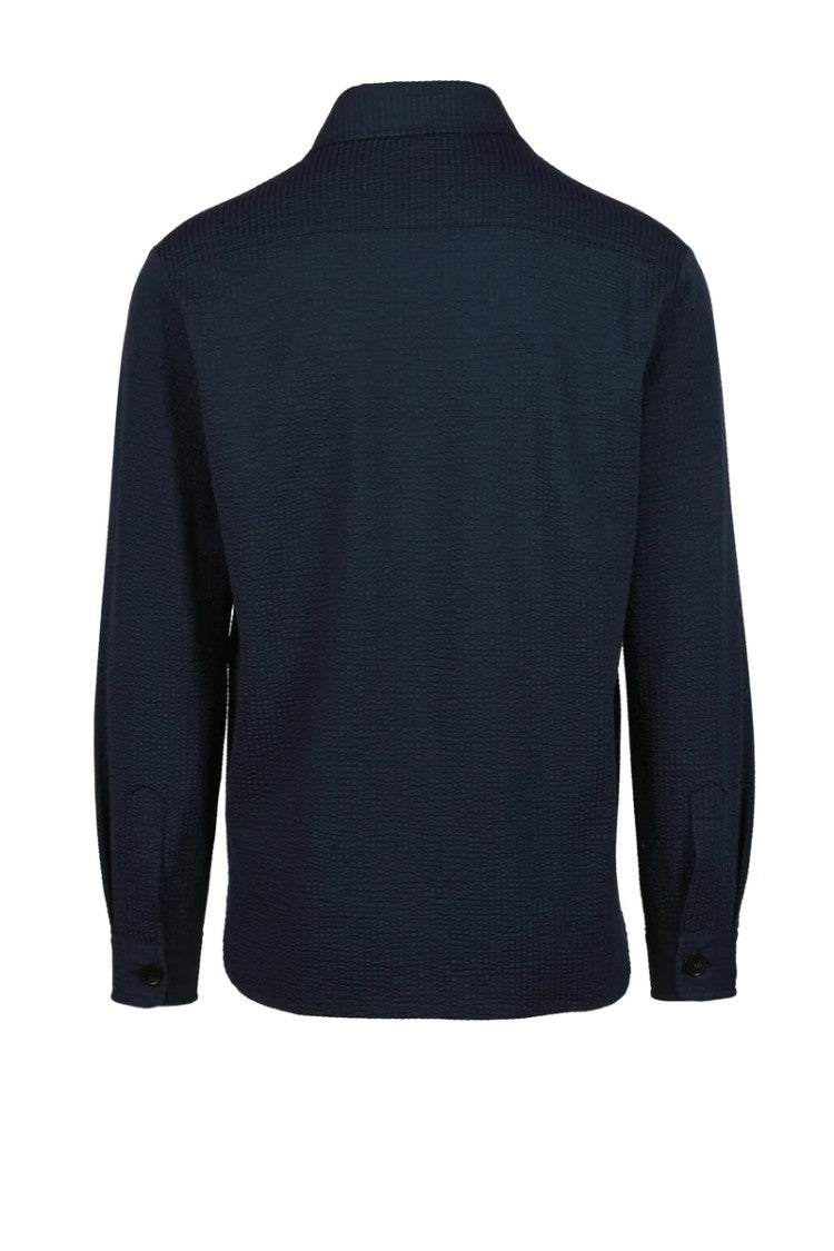 Harris Wharf London Blue Polyester Shirt