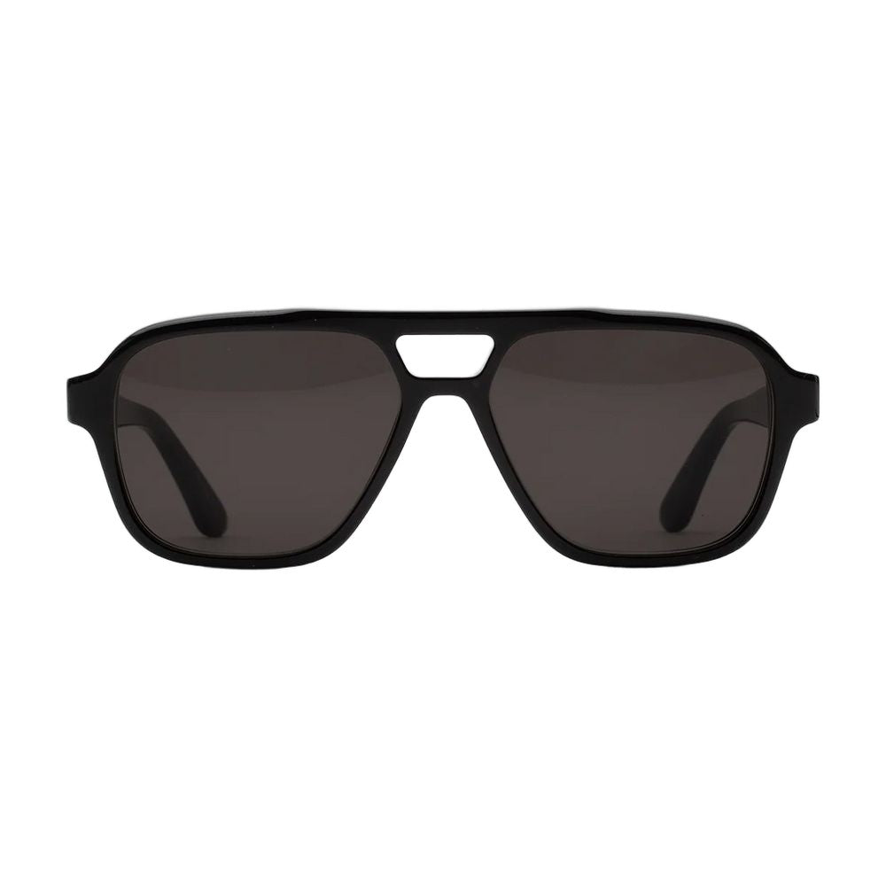 Retrosuperfuture Maneval Black Pilot-Style Sunglasses
