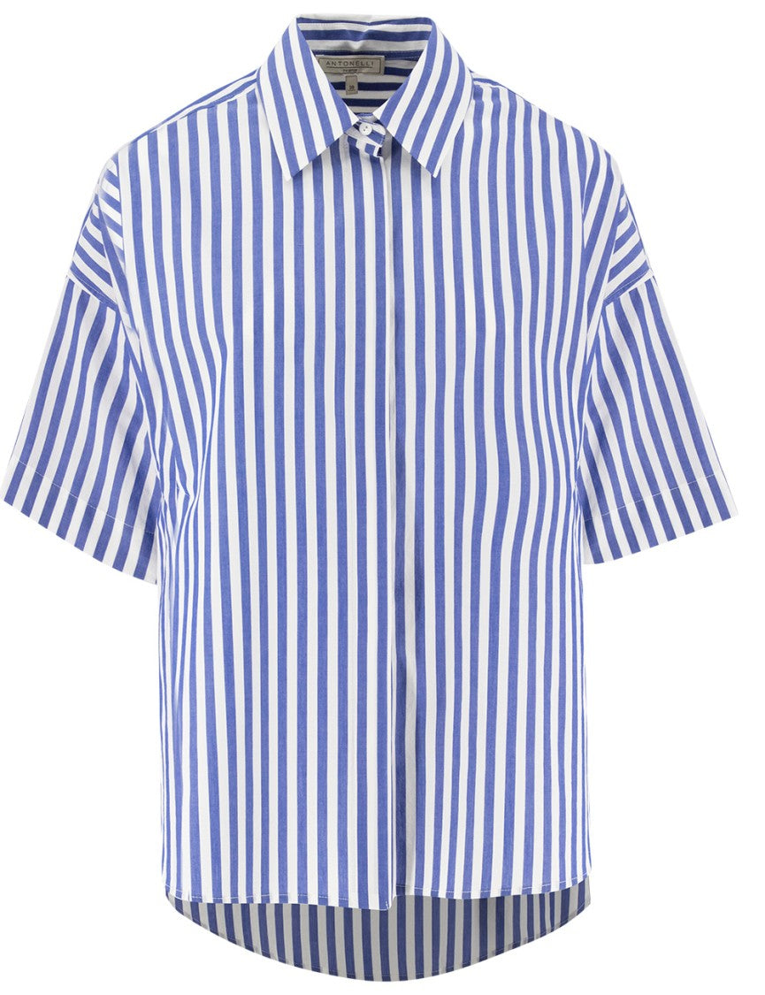 Antonelli Striped Cotton Short-Sleeved Shirt