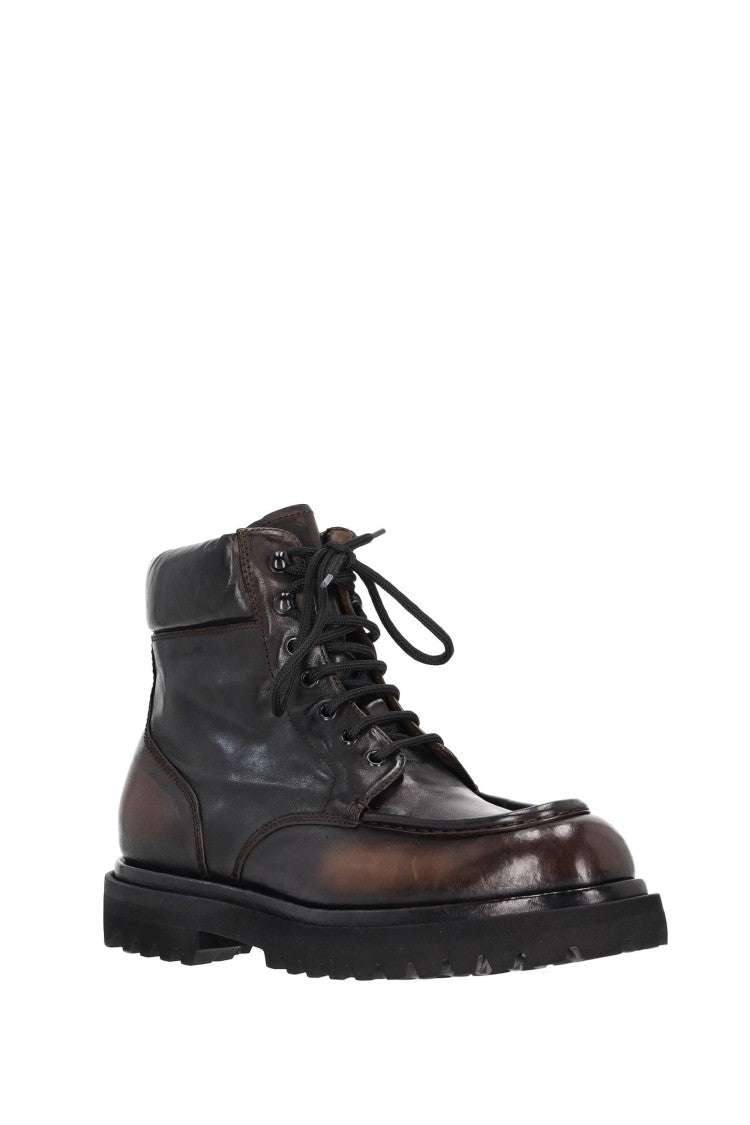 Officine Creative St Moritz Sole Leather Ankle Boots