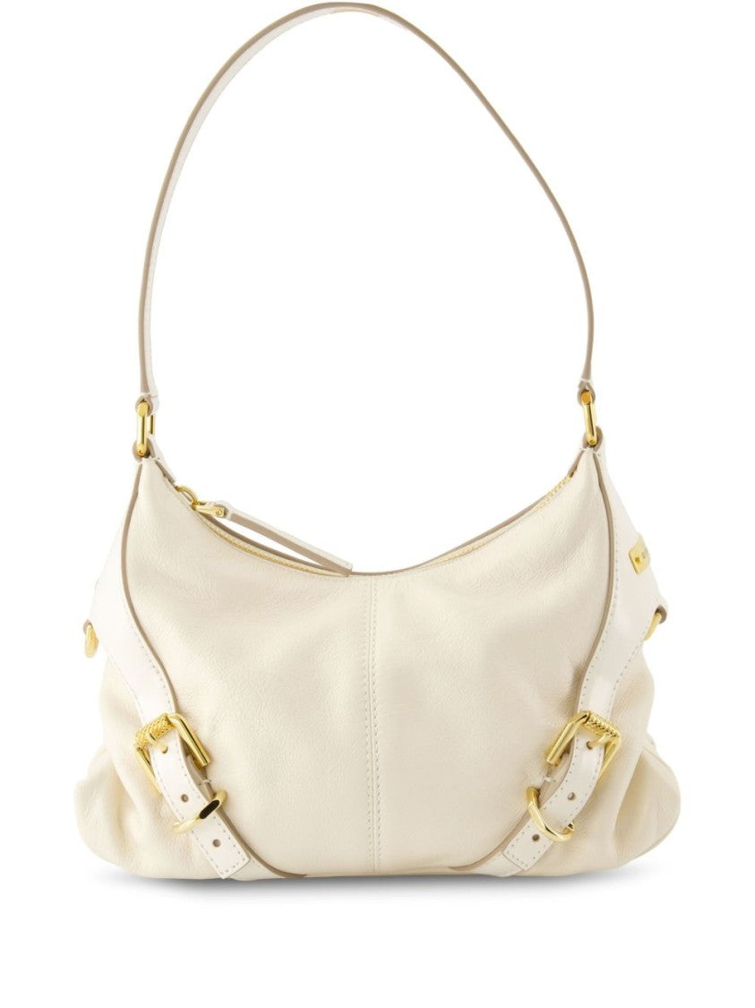 Givenchy Beige Textured Handbag With Gold-Tone Hardware