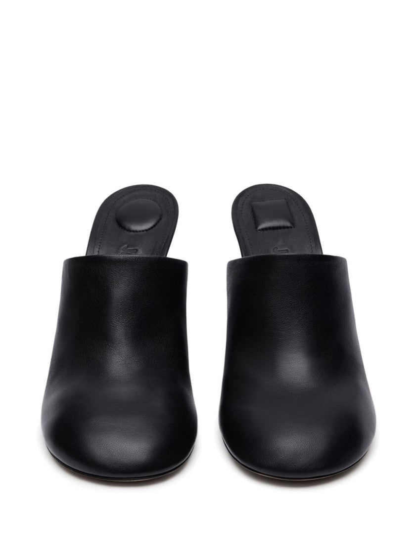 Jacquemus Black Round Toe High Heel Sandals
