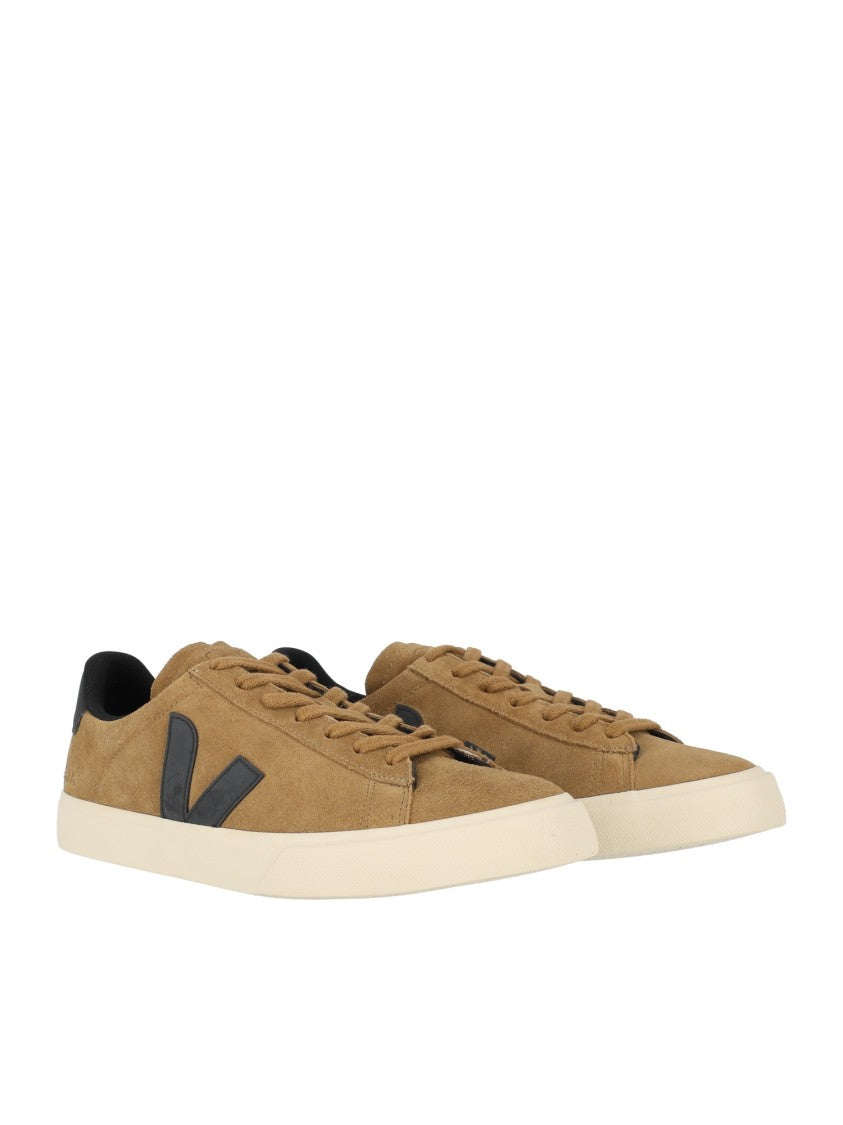 Veja Campo Tent Black Pierre Suede Low-Top Sneakers