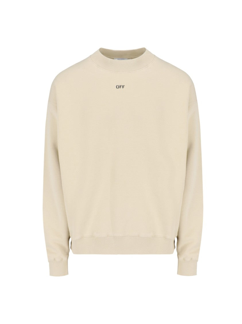 Off-White Logo Sweatshirt – Beige