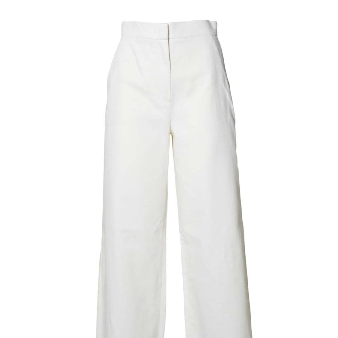 Max Mara Ruggero Trousers In White Cotton Drill
