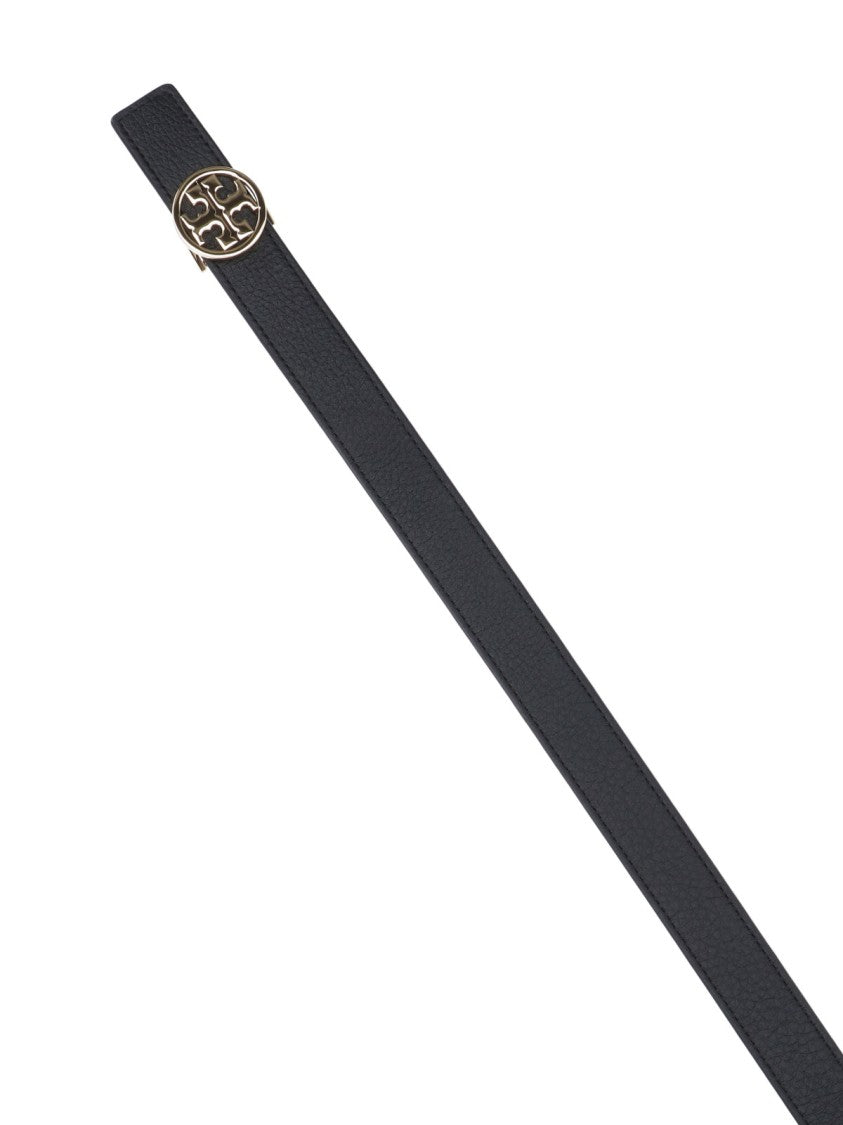 Tory Burch Black/Brown Miller Reversible Leather Belt