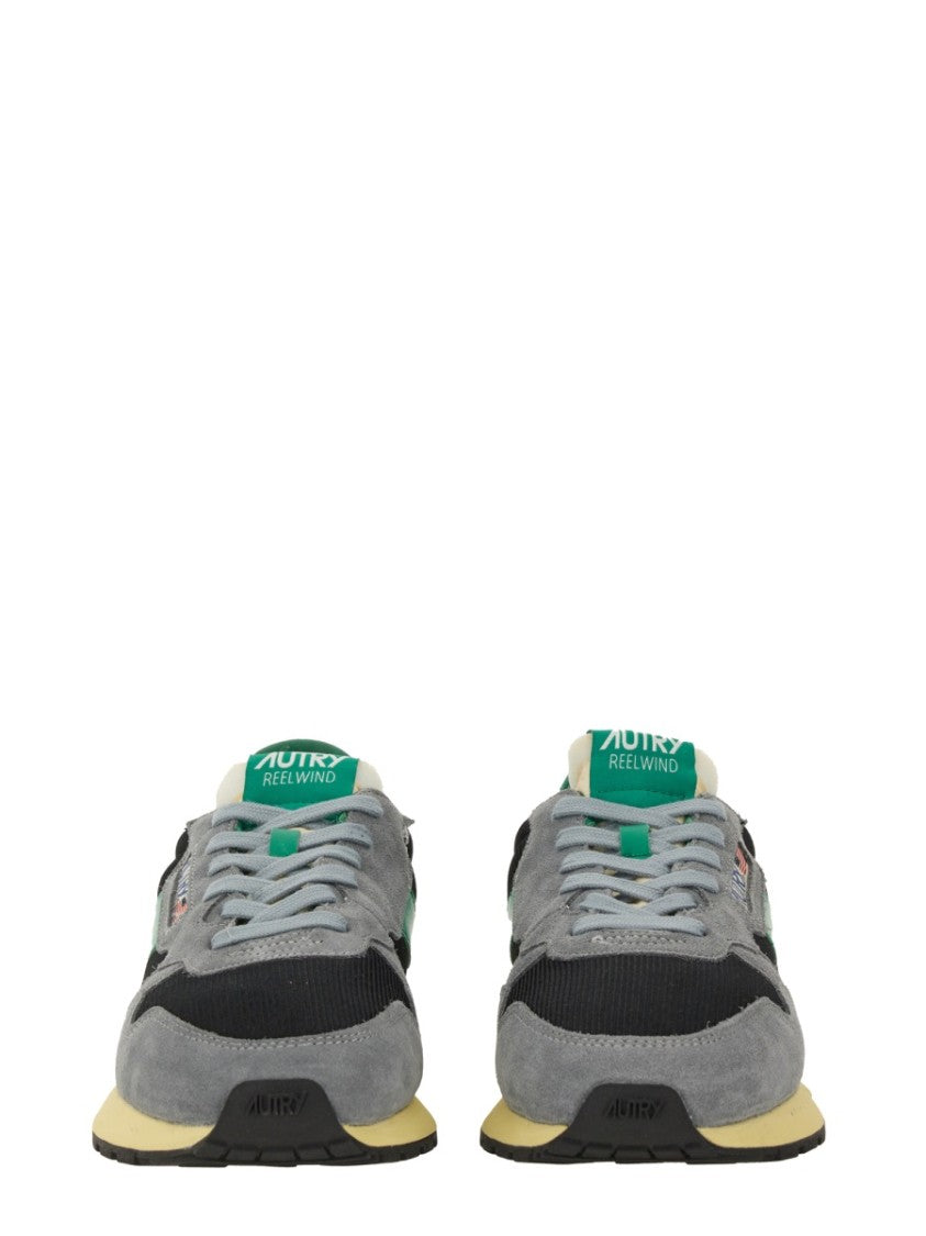 Autry Sporty Grey Suede And Mesh Sneakers