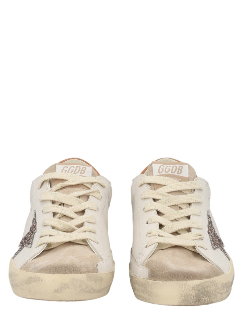 Golden Goose Super-Star Vintage-Inspired Star Leather Sneakers