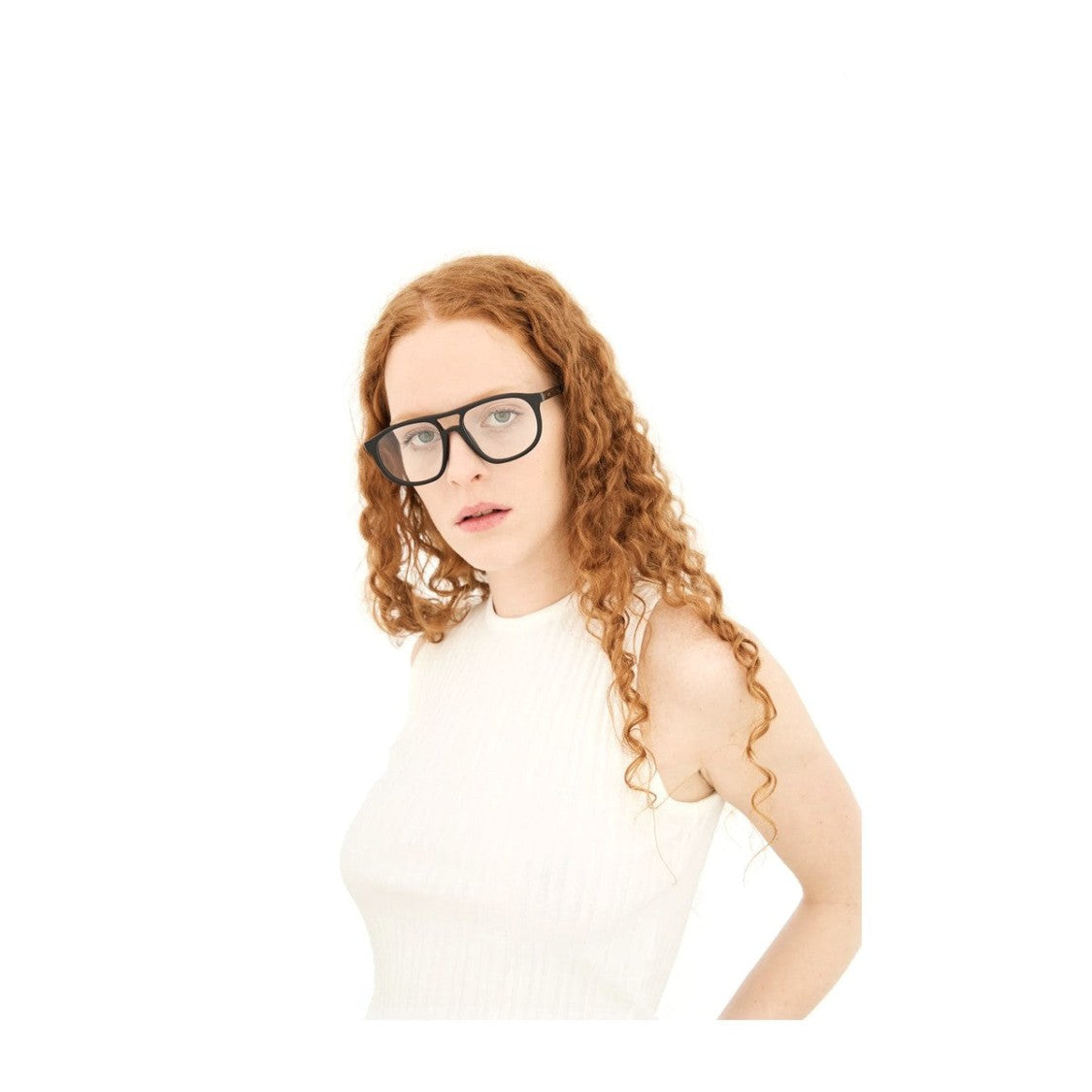 Retrosuperfuture Black Numero 127 Acetate Pilot Eyeglasses