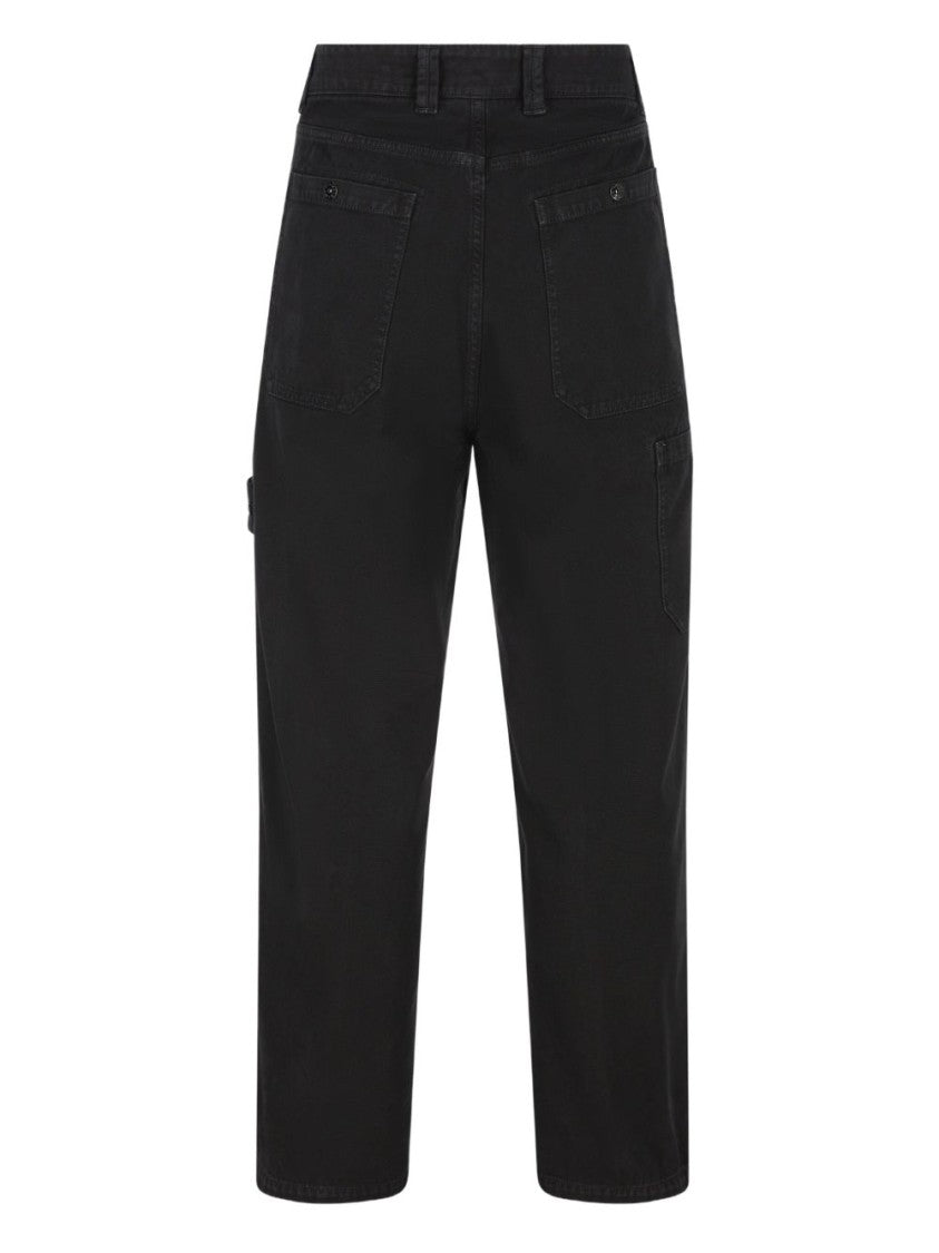 Stone Island Straight-Leg Utility Pants With Mid-Rise Waist