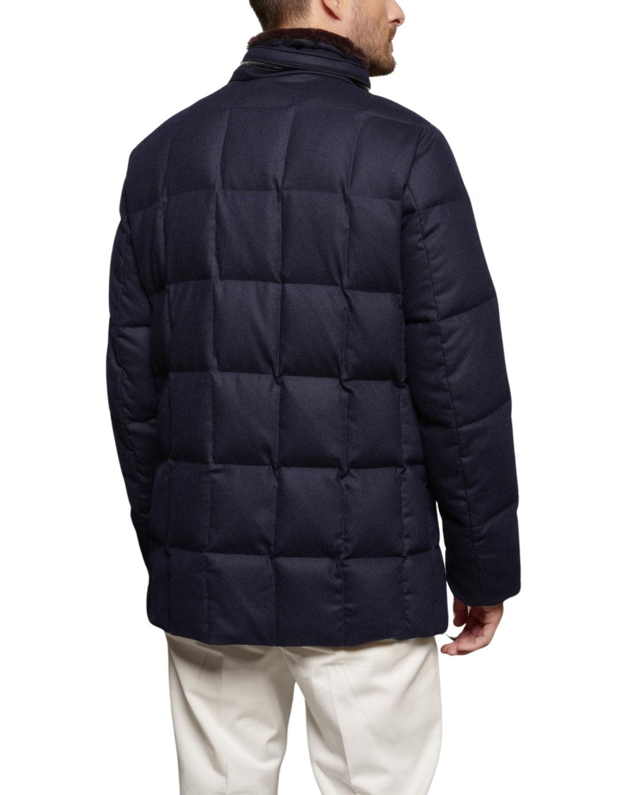 Agf Blue Quilted Jacket