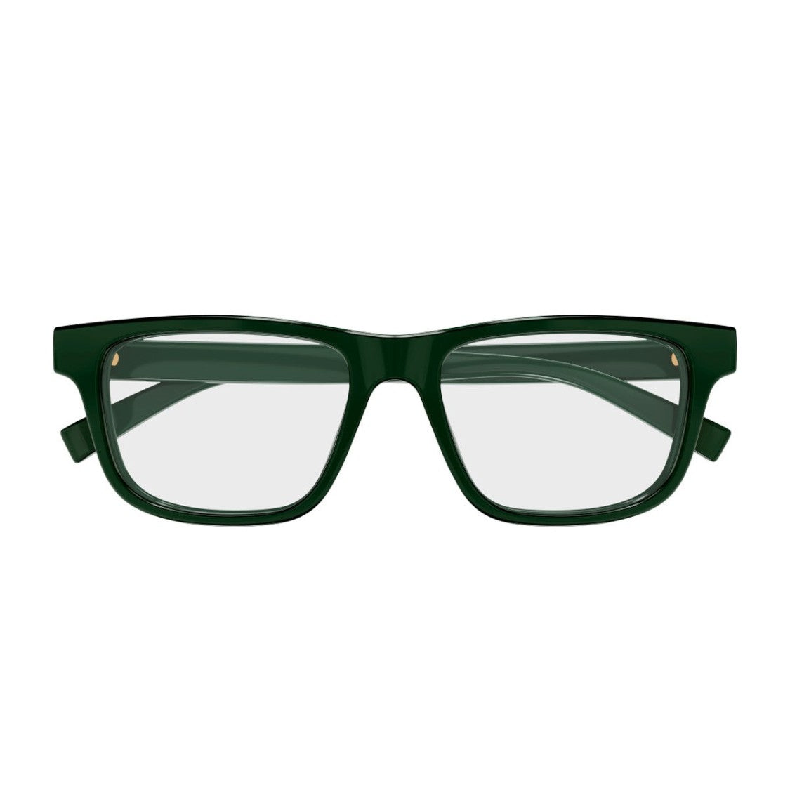 Gucci Green Linea Sign Iniettato Rectangular Glasses