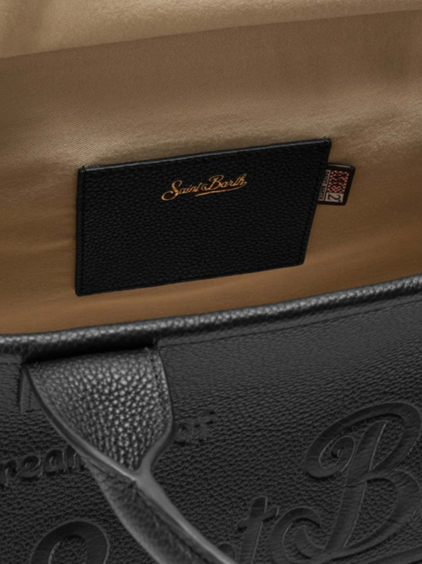 Mc2 Saint Barth Structured Handbag With Embossed Text