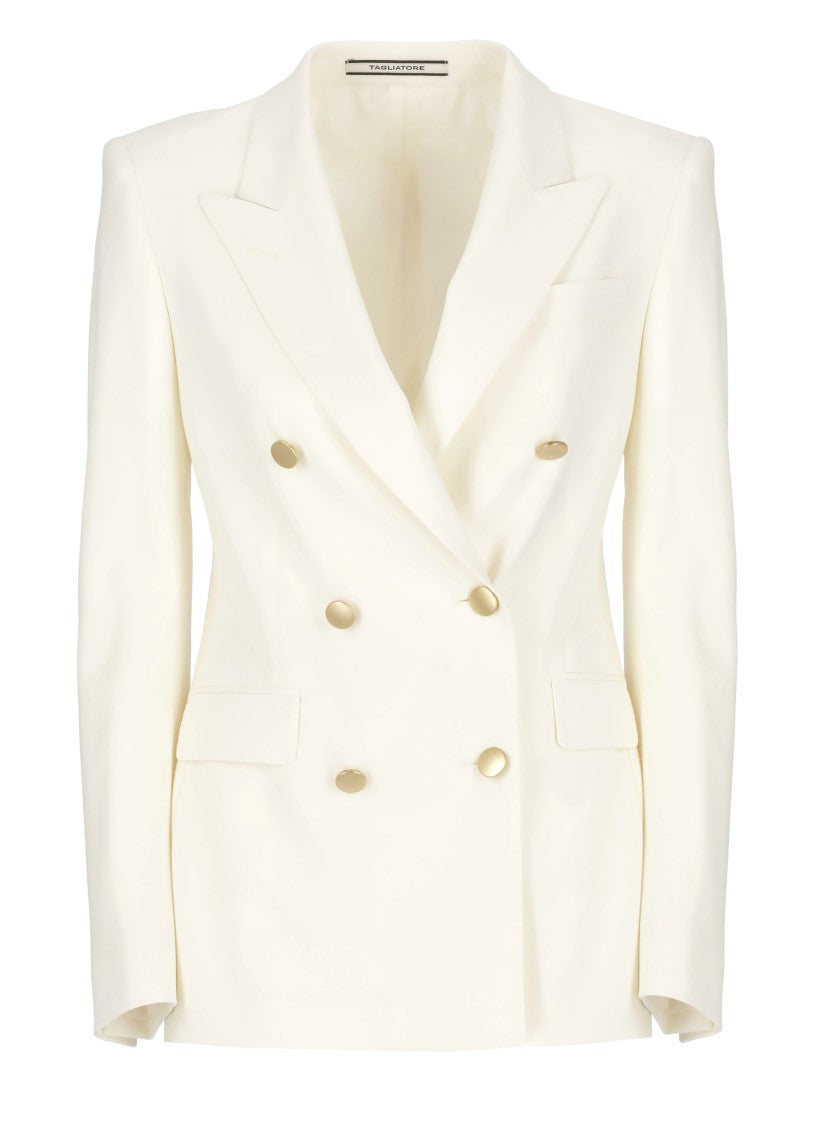 Tagliatore Ivory J-Parigi Double-Breasted Blazer