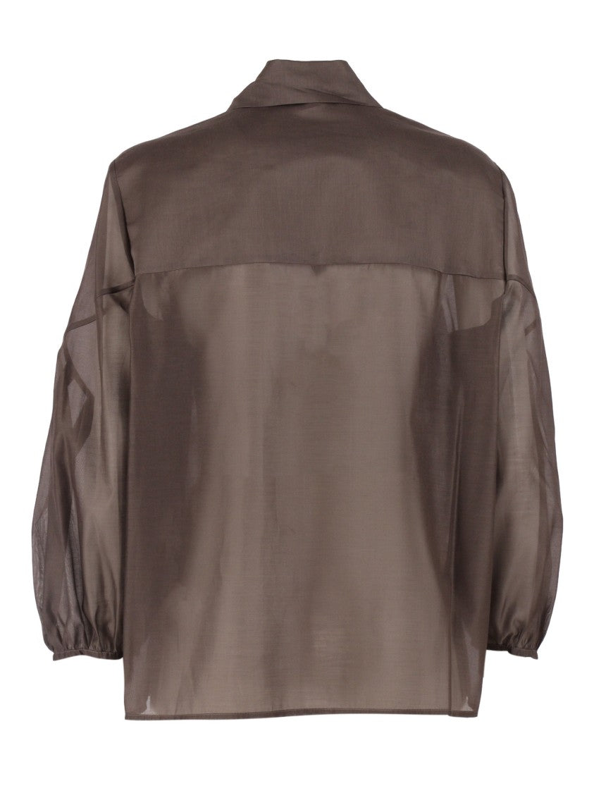 Peserico Semi Sheer Cotton Silk Blouse