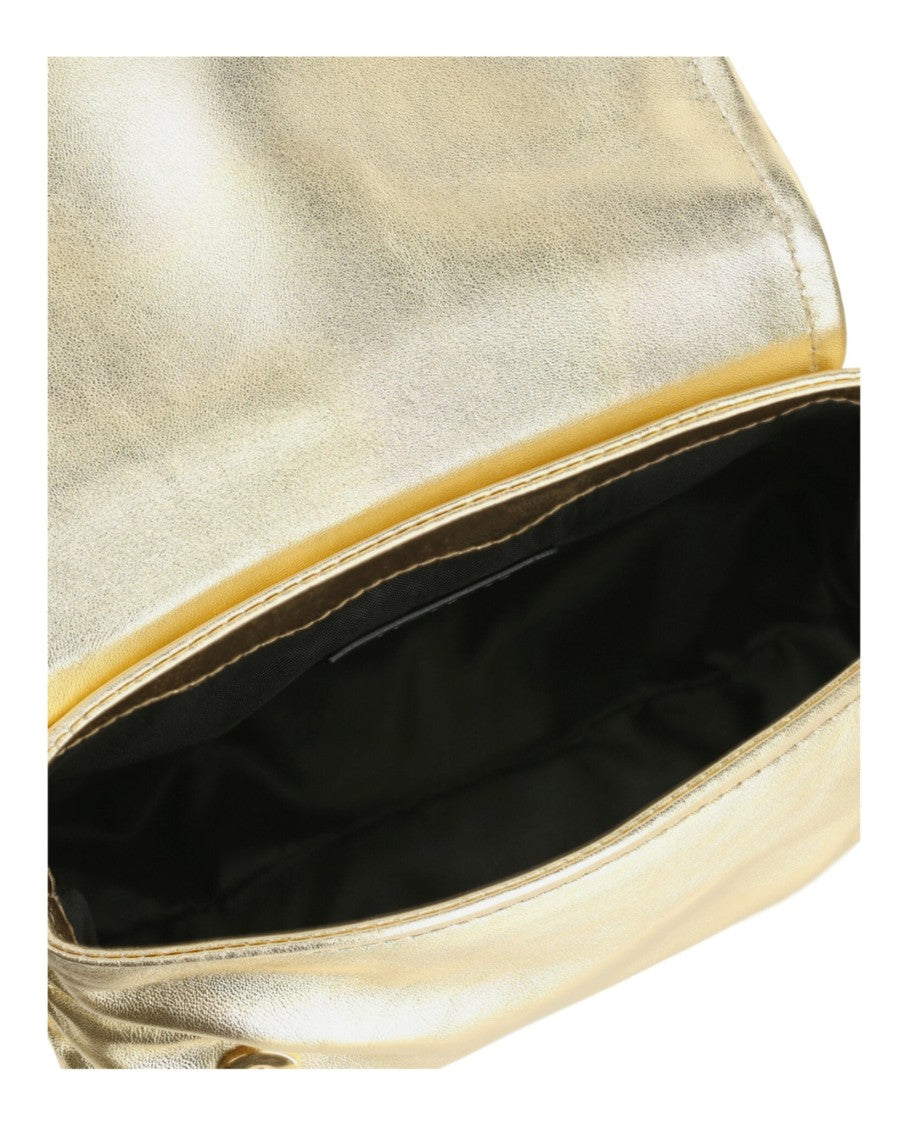 Moschino Logo-Lettering Metallic Crossbody Bag