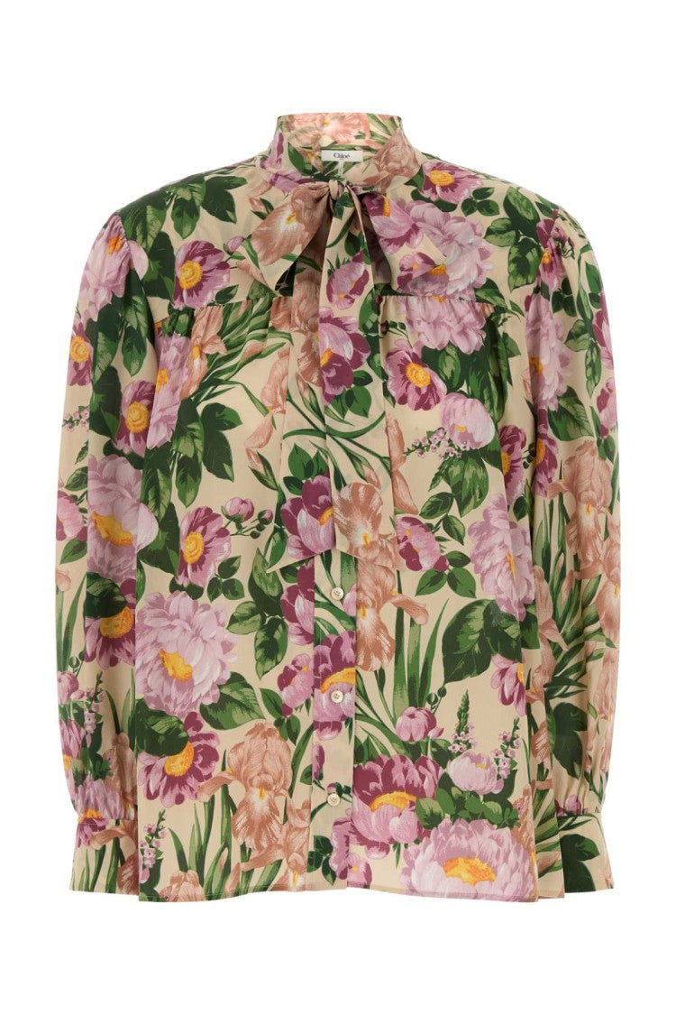 Chloé Printed Crepe Shirt