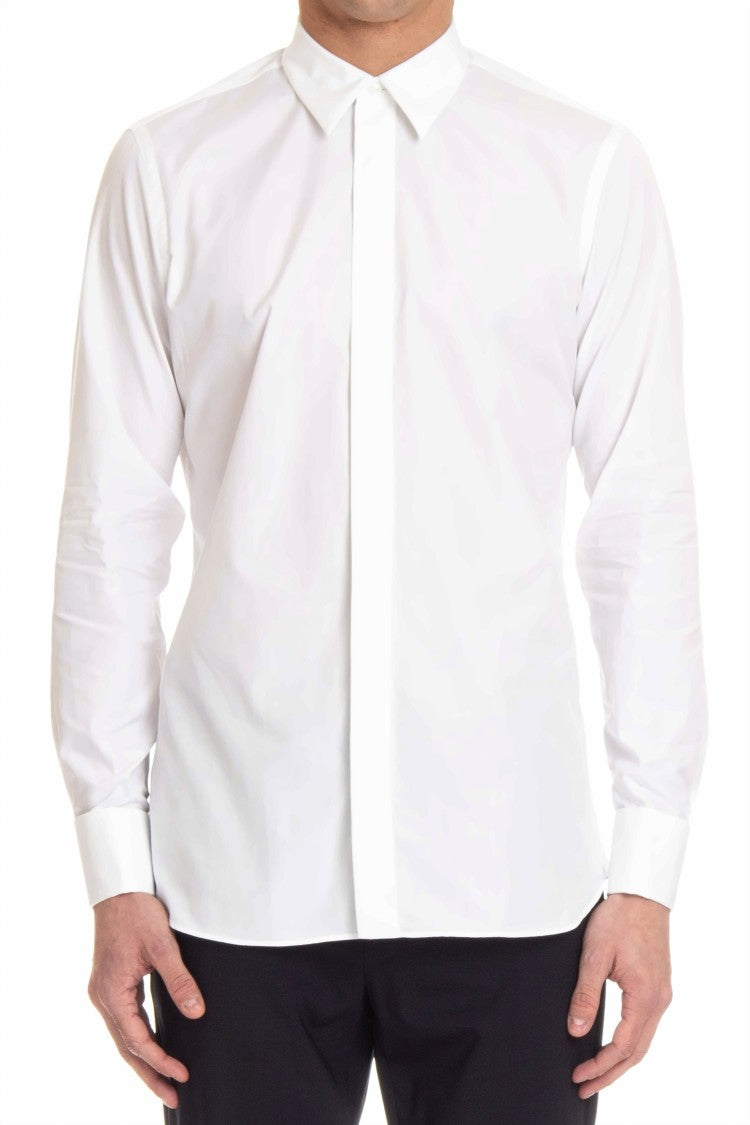 Lardini Ceremony Shirt With Covered Buttons