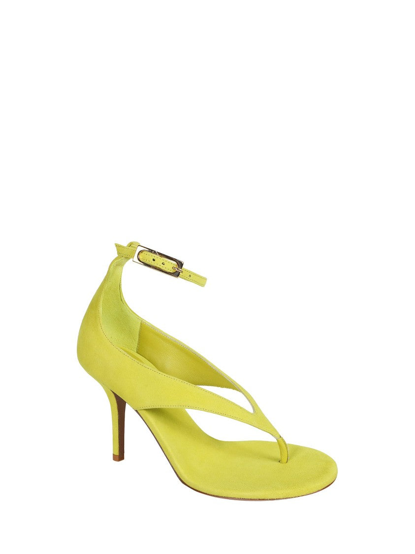 Gia Borghini Green Adjustable Strap Suede Pumps
