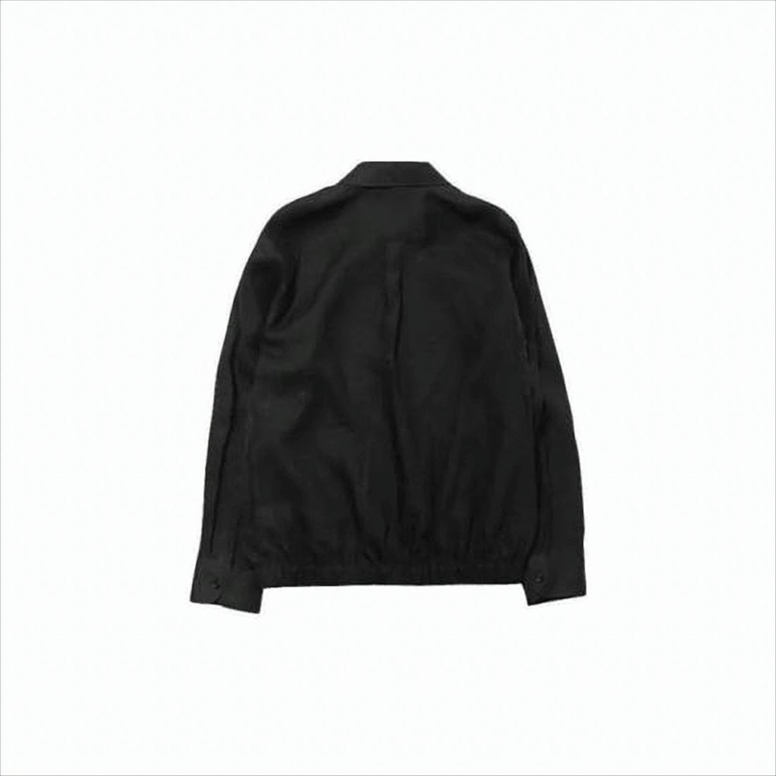 Pt Torino Minimalist Black Linen Jacket With Front Zipper Closure