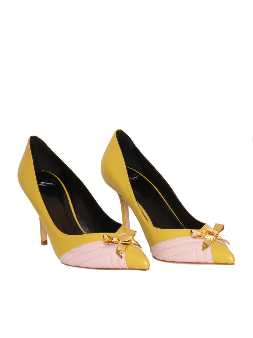 Elisabetta Franchi Yellow Leather Pumps