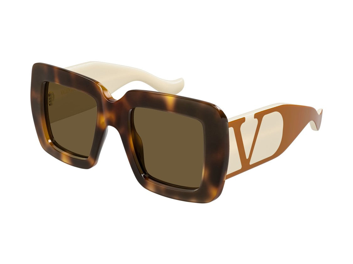 Valentino Vg0056s Tortoiseshell Logo Detail Oversized Square Sunglasses