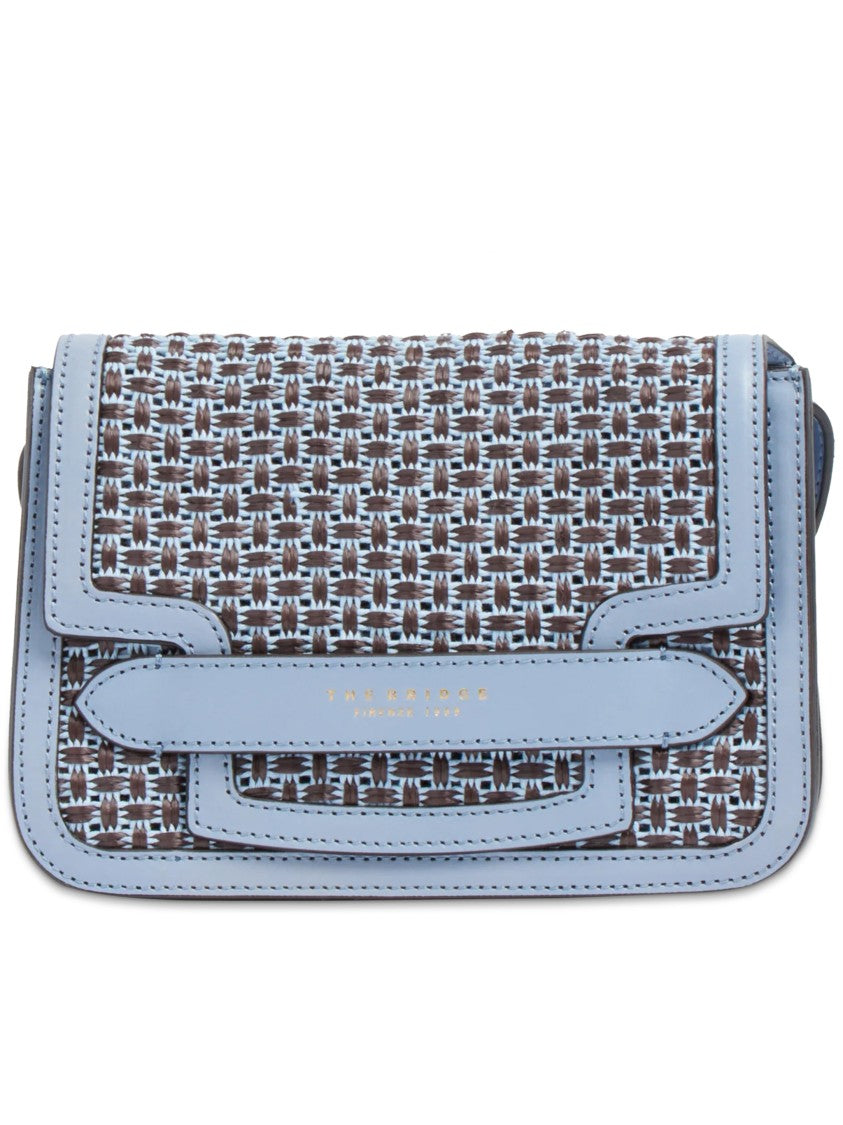 The Bridge Blue Crossbody Rectangular Canvas Satchel