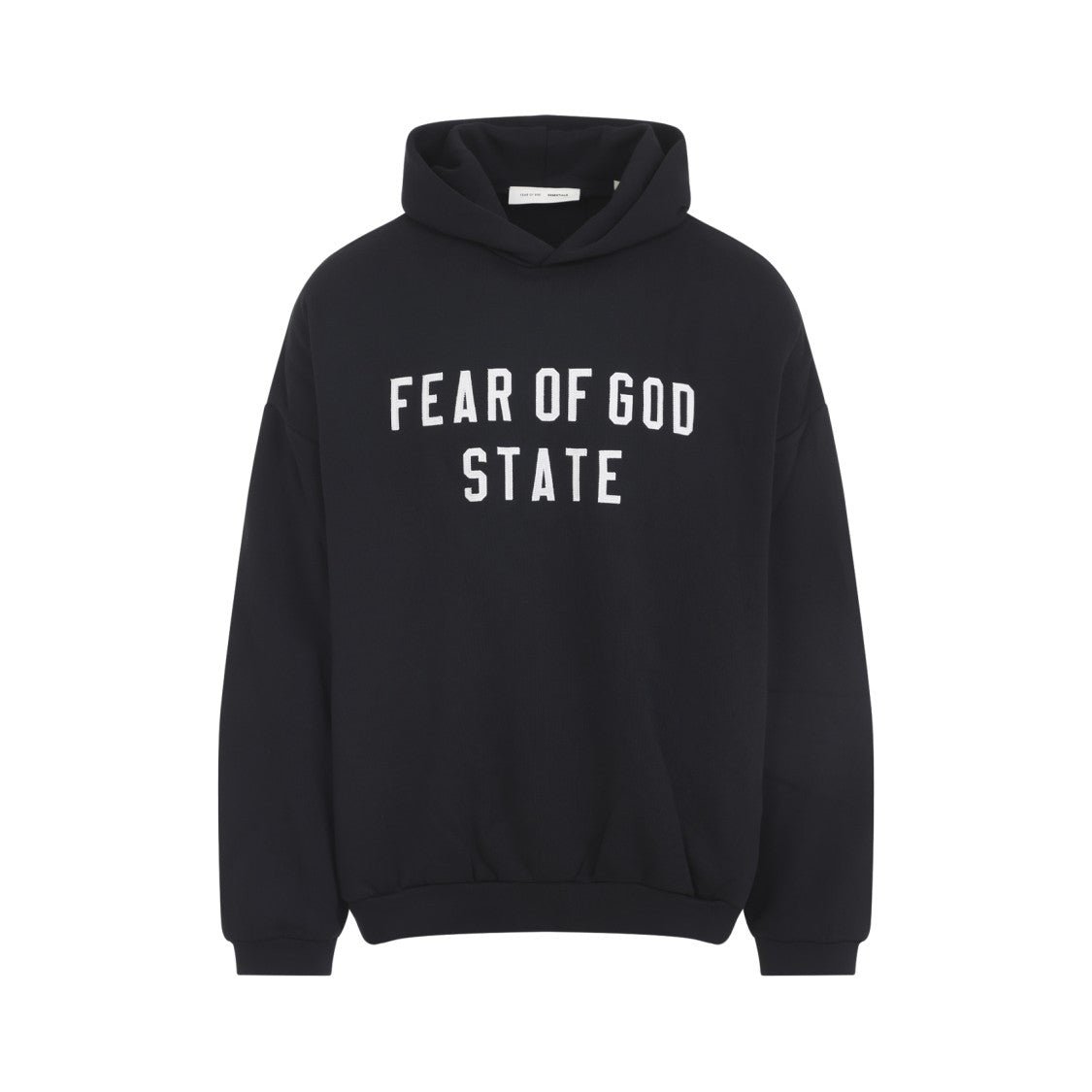 Fear Of God Relaxed-Fit Black Hoodie With Embroidered Logo