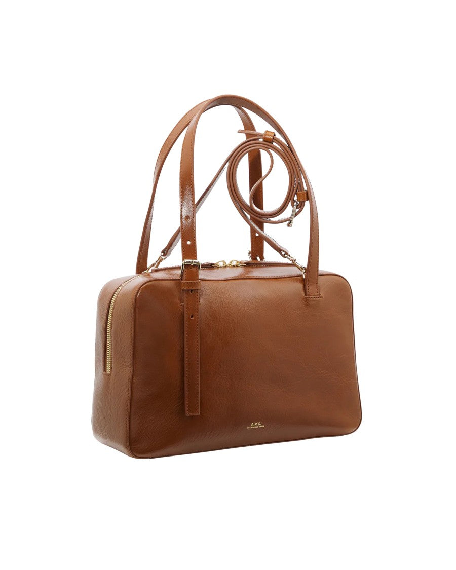 A.P.C. Coffee Virginie Box Handbag