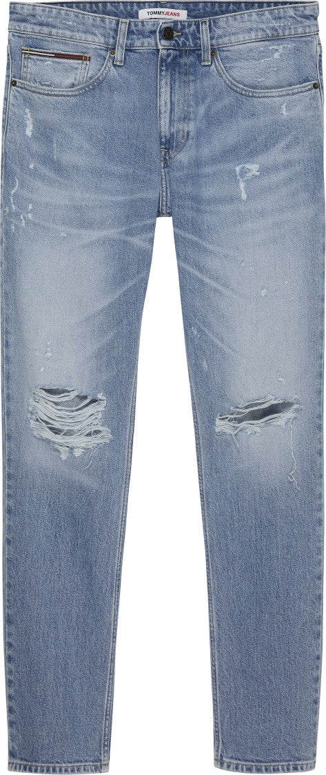 Tommy Jeans Distressed Light Blue Five-Pocket Denim Jeans