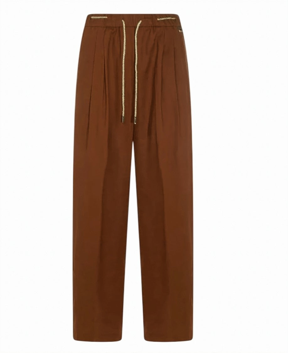 Herno Linen Blend Gauze Drawstring Trousers