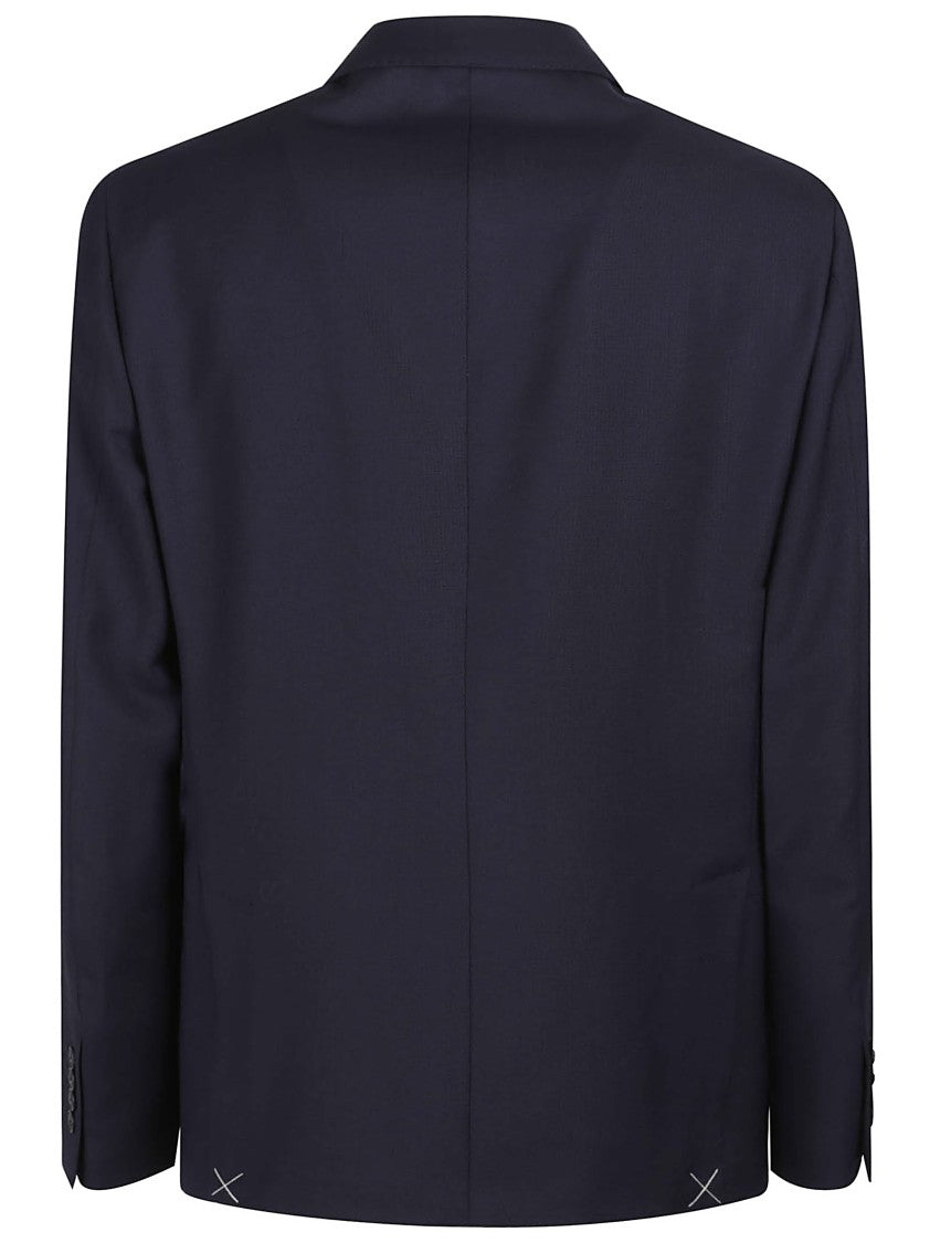Fay Deconstructed Double Breasted Wool Blazer