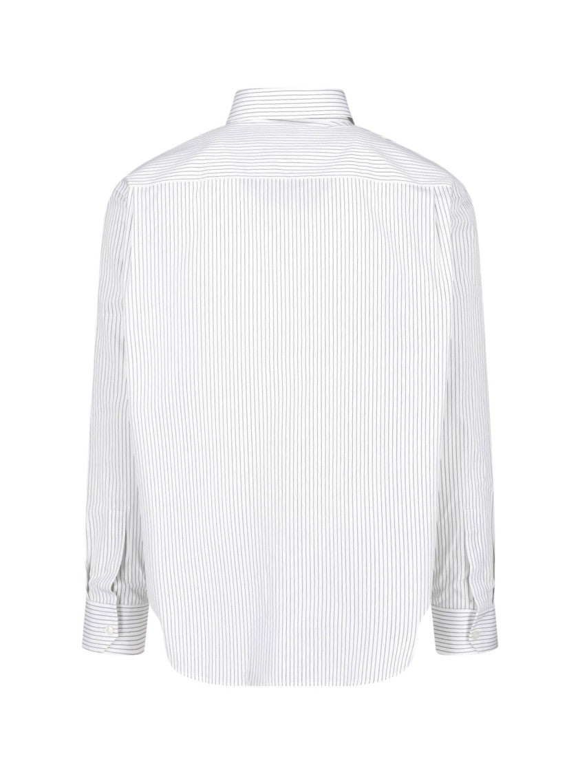 Saint Laurent White Striped Cotton Shirt