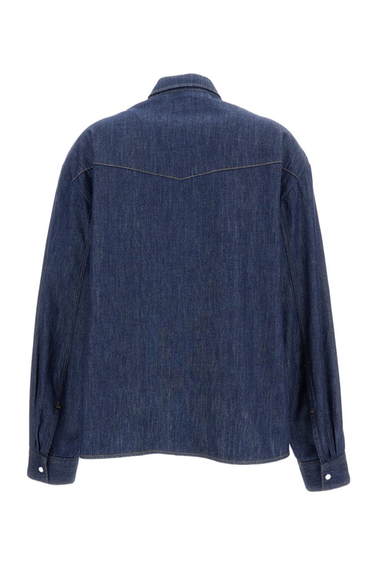 Khaite Structured Blue Jacket With Clean Lines