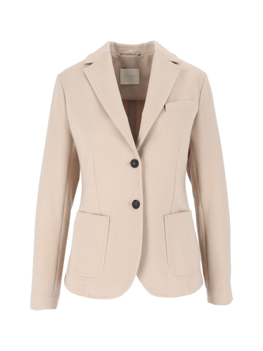 Circolo 1901 Slim-Fit Notch Lapel Fleece Blazer